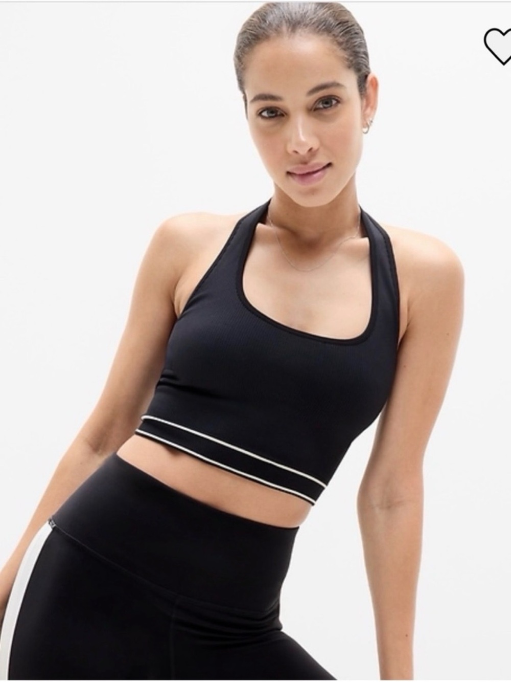Athleta Recharge Ribbed Halter Seamless Sports Bra